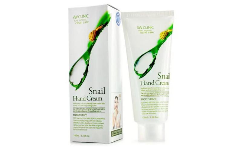 купить 3W CLINIC Увлажняющий крем для рук с муцином улитки, MOISTURIZING SNAIL HAND CREAM, 100 мл